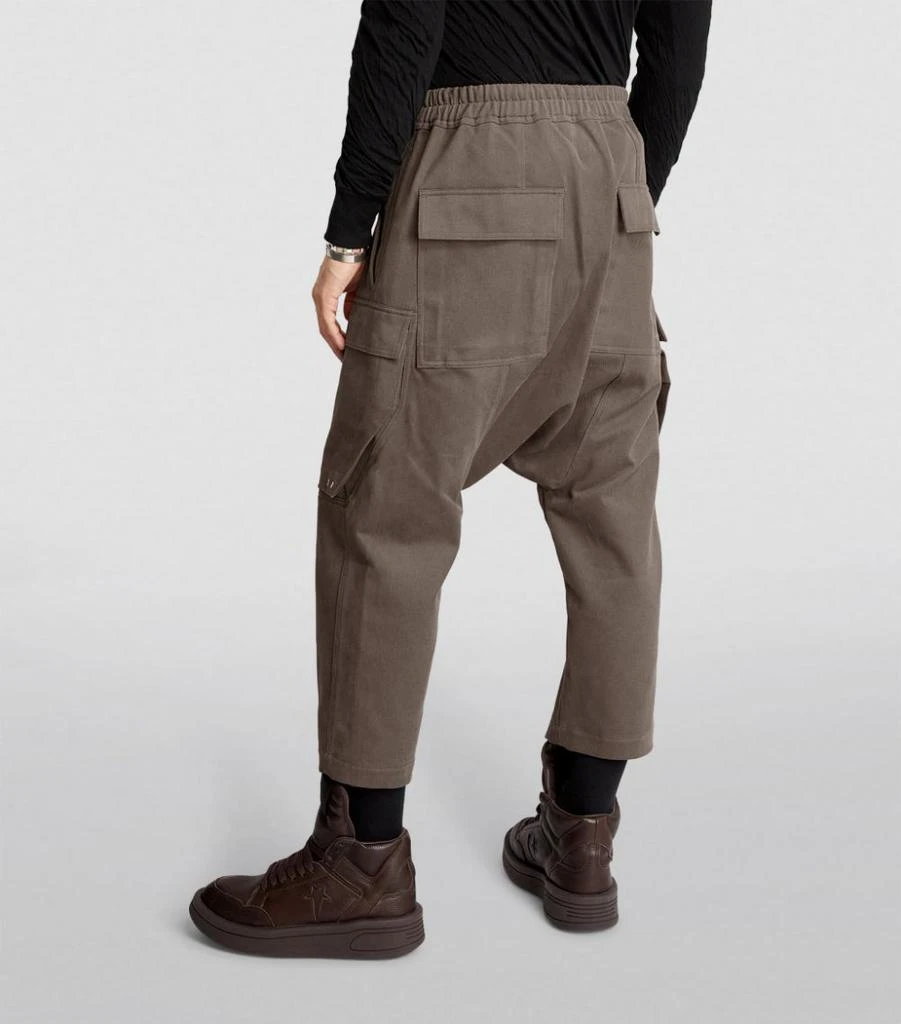 商品Rick Owens|Cotton Cropped Cargo Sweatpants,价格¥3590,第4张图片详细描述