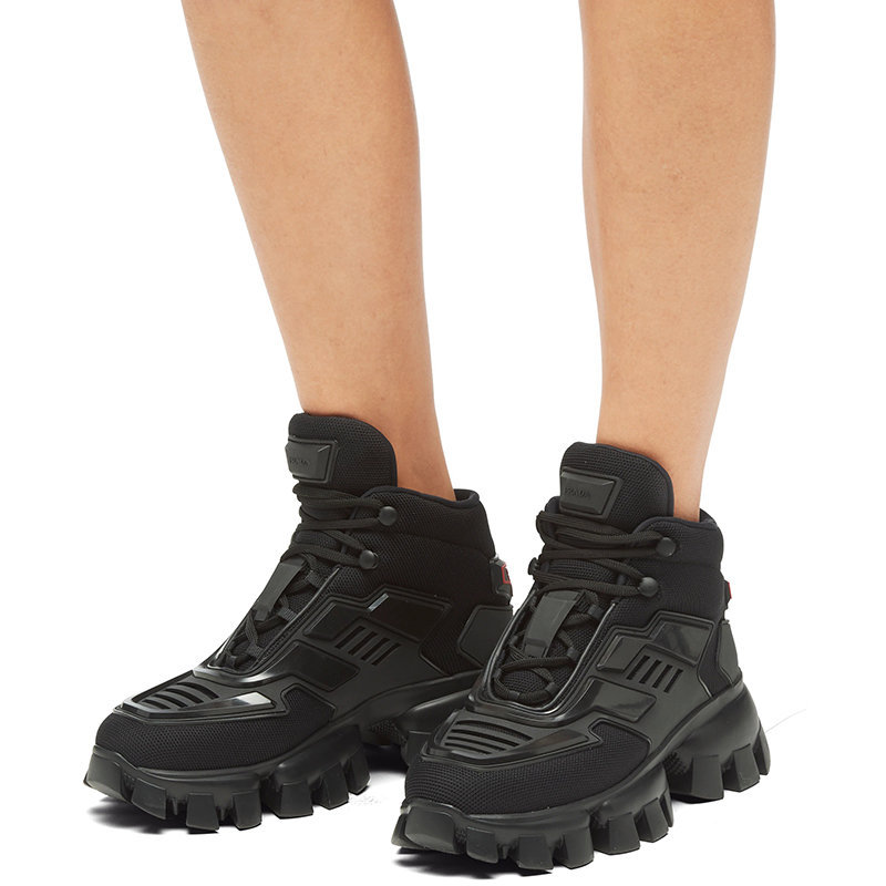商品Prada|【预售3-7天】PRADA/普拉达 21年秋冬 Cloudbust Thunder系列 女士黑色针织织物运动鞋1T648M_3KR2_F0002_F_050,价格¥7132,第8张图片详细描述