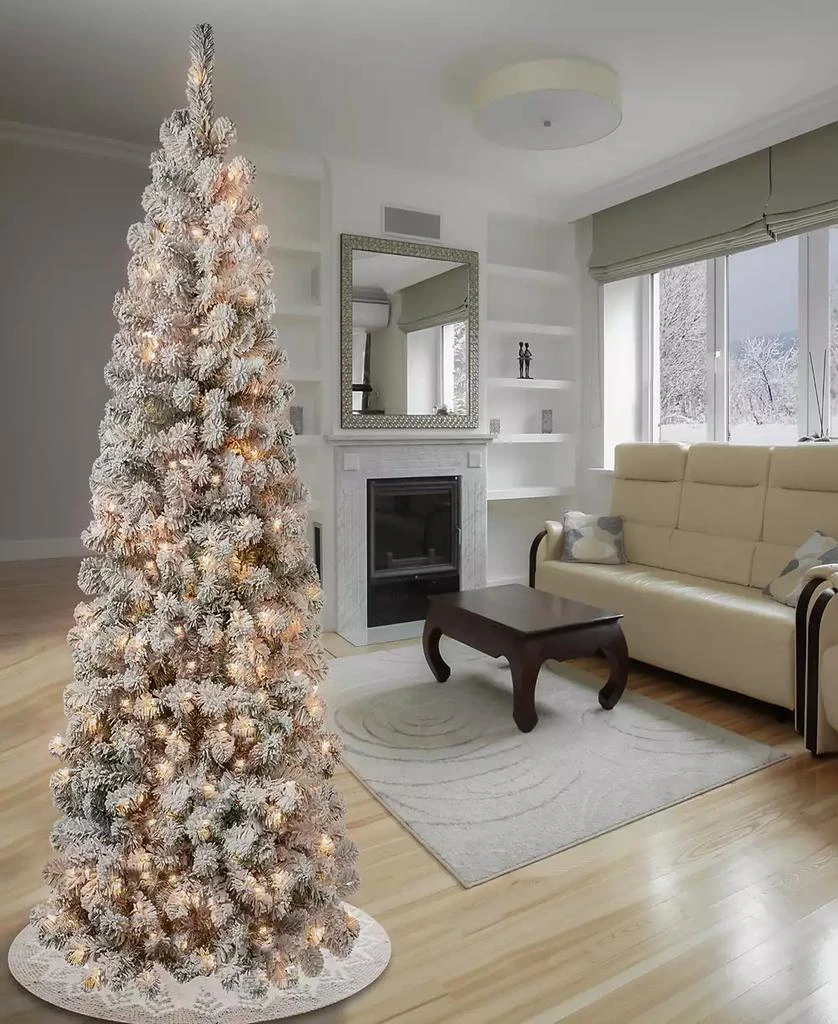 商品National Tree Company|First Traditions 6' Acacia Medium Flocked Tree with Clear Lights,价格¥1645,第2张图片详细描述
