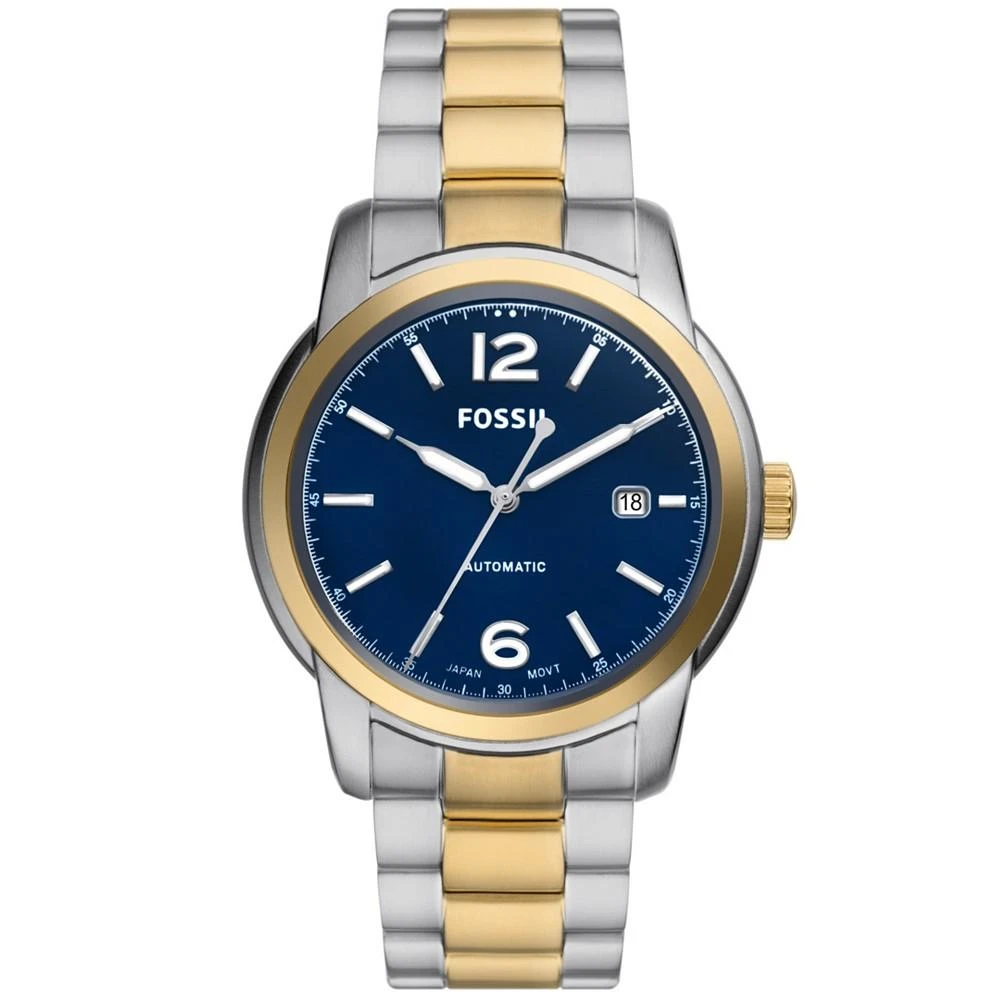 商品Fossil|Men's Heritage Automatic Two-Tone Stainless Steel Bracelet Watch 43mm,价格¥2206,第1张图片