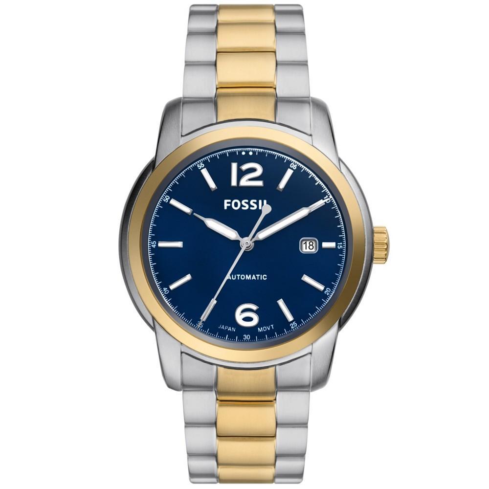 商品Fossil|Men's Heritage Automatic Two-Tone Stainless Steel Bracelet Watch 43mm,价格¥2180,第1张图片