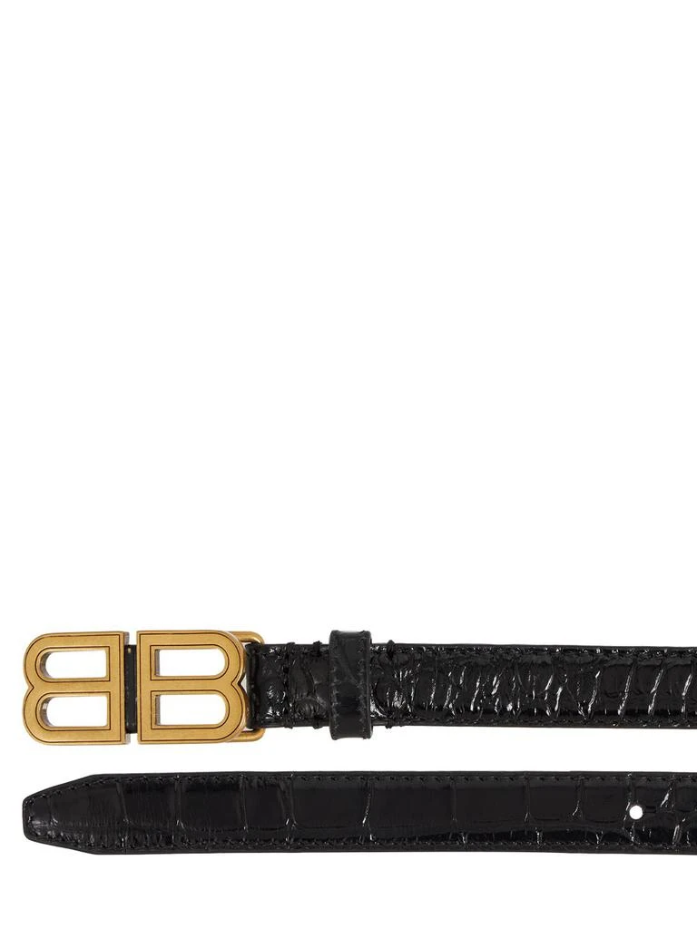 商品Balenciaga|Bb Hourglass Croc Embossed Leather Belt,价格¥3451,第2张图片详细描述