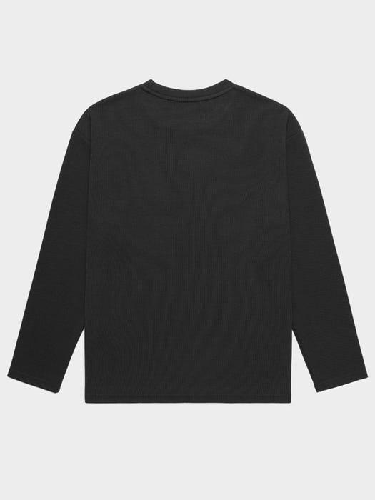 商品GARMENT LABLE|Knit Long Sleeve T-Shirt_Charcoal,价格¥390,第5张图片详细描述