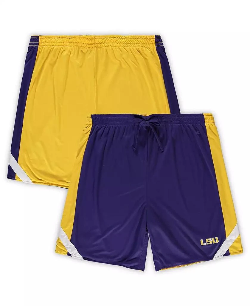 商品Colosseum|Men's Purple, Gold LSU Tigers Big and Tall Team Reversible Shorts,价格¥248,第1张图片