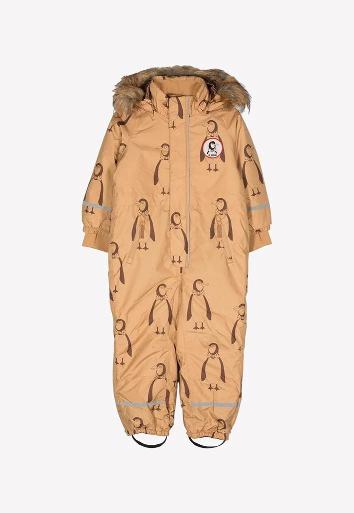 商品Mini Rodini|Girls Penguin Print Snowsuit,价格¥2550,第1张图片
