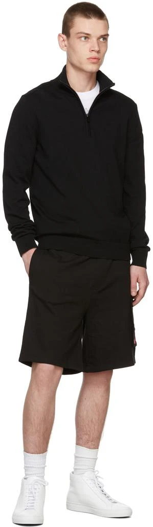 商品Hugo Boss|Black Knit San Quintus Zip-Up Sweater,价格¥527,第4张图片详细描述