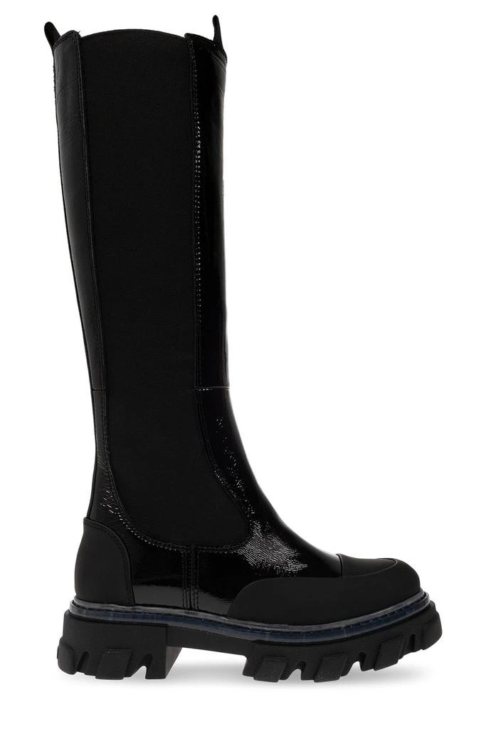 商品Ganni|Ganni Panelled Knee-High Boots,价格¥3201,第1张图片