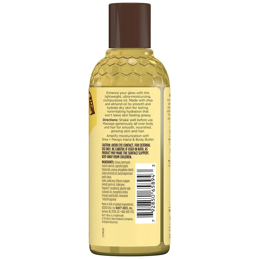 商品Burt's Bees|Glowing Body Oil, Natural Origin Skin Care Shea + Mango,价格¥87,第4张图片详细描述