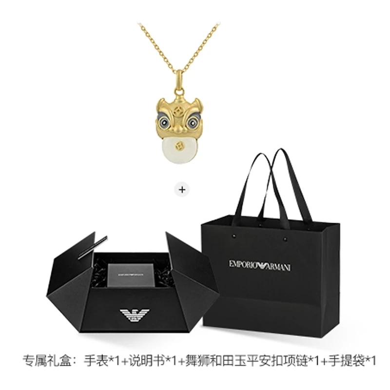 商品[国内直发] Emporio Armani|阿玛尼黑武士系列腕表 机械机芯 皮革表带 黑色表盘 男表 机械之心透窗皮带黑色欧美,价格¥4123,第2张图片详细描述