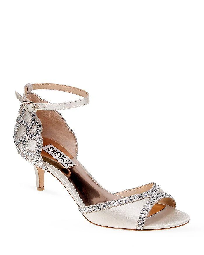 商品Badgley Mischka|Gillian Embellished Ankle Strap Sandals ,价格¥1666,第1张图片