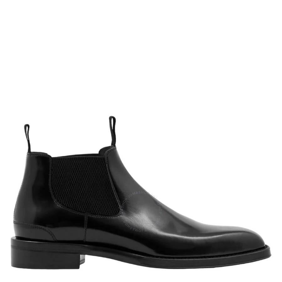 Burberry | Black Square-Toe Leather Chelsea Boots 2582.36元 商品图片