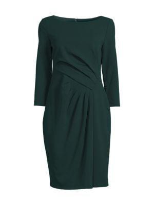 商品Calvin Klein|Solid Pleated Dress,价格¥355,第5张图片详细描述