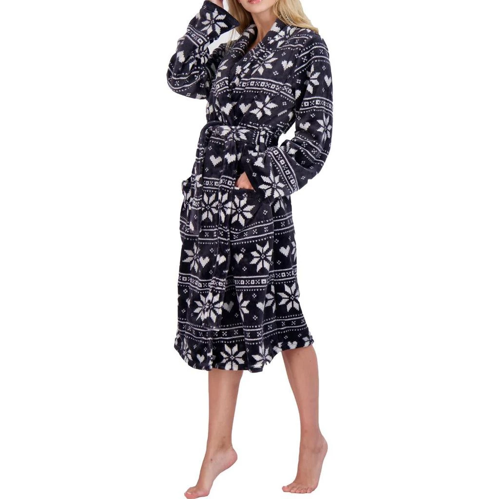 商品P.J. Salvage|PJ Salvage Women's Printed Mid-Length Belted Plush Robe,价格¥92,第4张图片详细描述