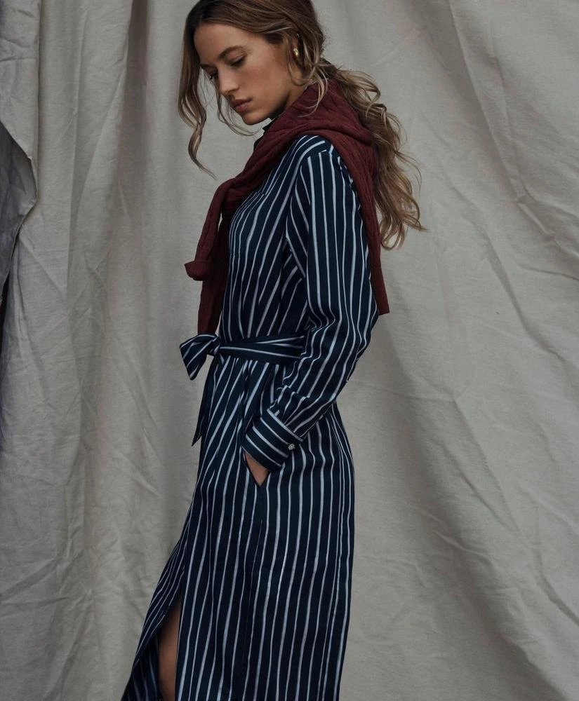 商品Brooks Brothers|Cotton Striped Shirt Dress,价格¥628,第2张图片详细描述