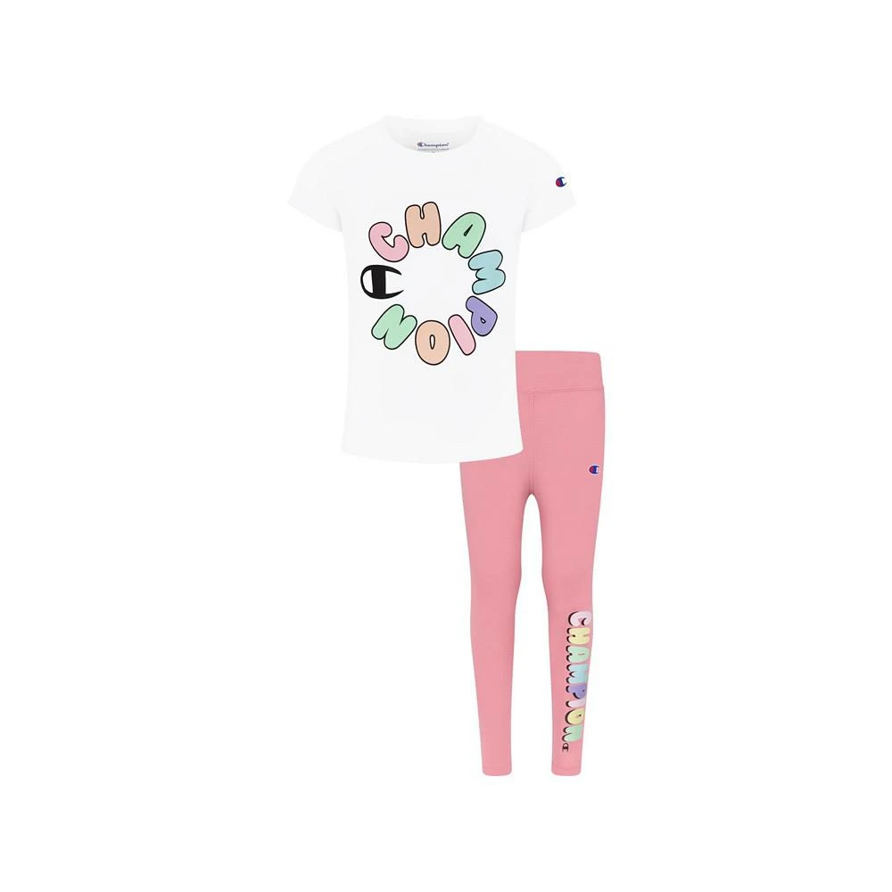 商品CHAMPION|Toddler Girls Big Bubble T-shirt and Leggings, 2 Piece Set,价格¥187,第1张图片