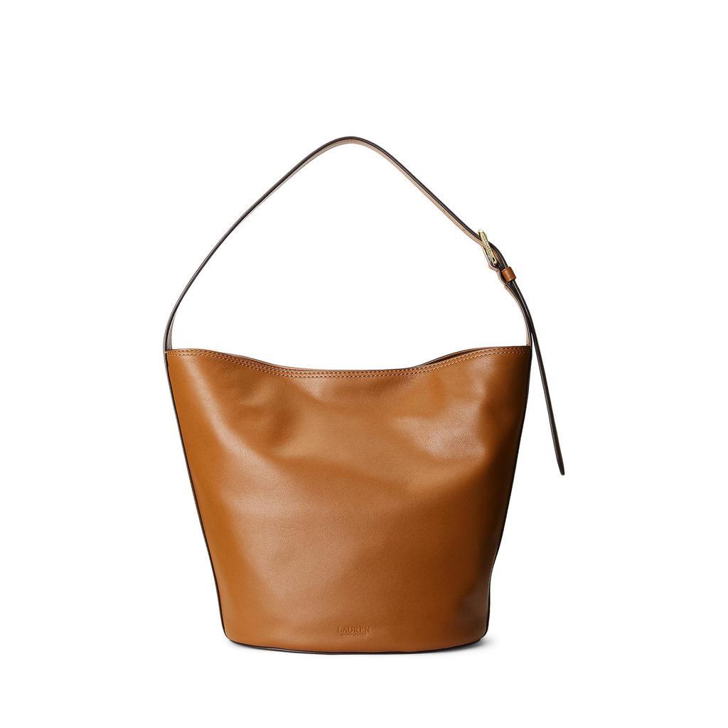 商品Ralph Lauren|拉夫劳伦 女士Harlow 皮革中号水桶包,价格¥2818,第4张图片详细描述