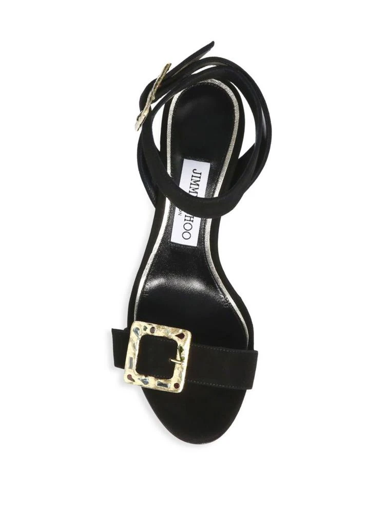 商品Jimmy Choo|Jewelled 麂皮方扣高跟鞋,价格¥2820,第4张图片详细描述