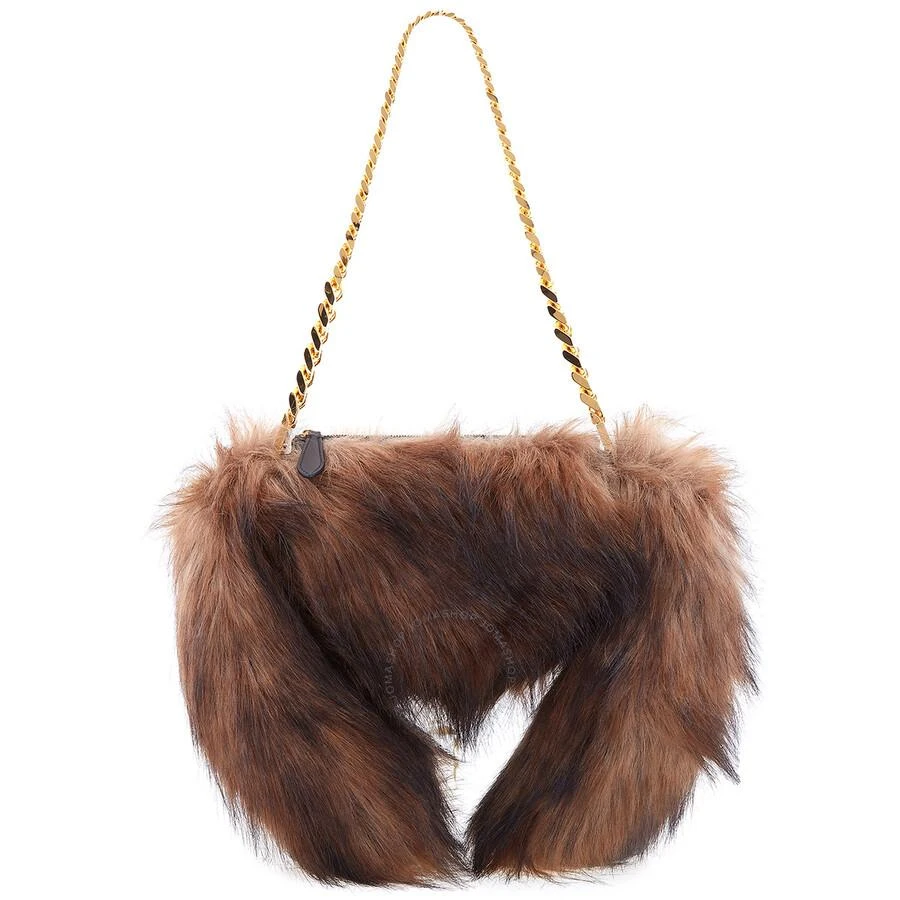 商品Burberry|Dark Brown Ladies Faux Fur Olympia Bag,价格¥3205,第1张图片