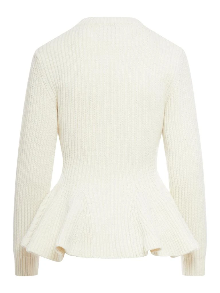 商品Alexander McQueen|Alexander McQueen Cable-Knit Flared Knitted Jumper,价格¥7800-¥8074,第2张图片详细描述