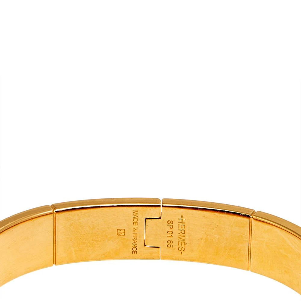 Hermes Red Eperon D'or Bandana Rouge Enamel Gold Plated Hinged Bracelet 商品