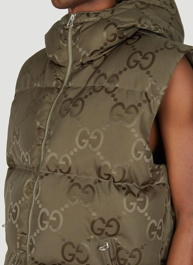 商品Gucci|GG Hooded Sleeveless Jacket in Khaki,价格¥18824,第5张图片详细描述