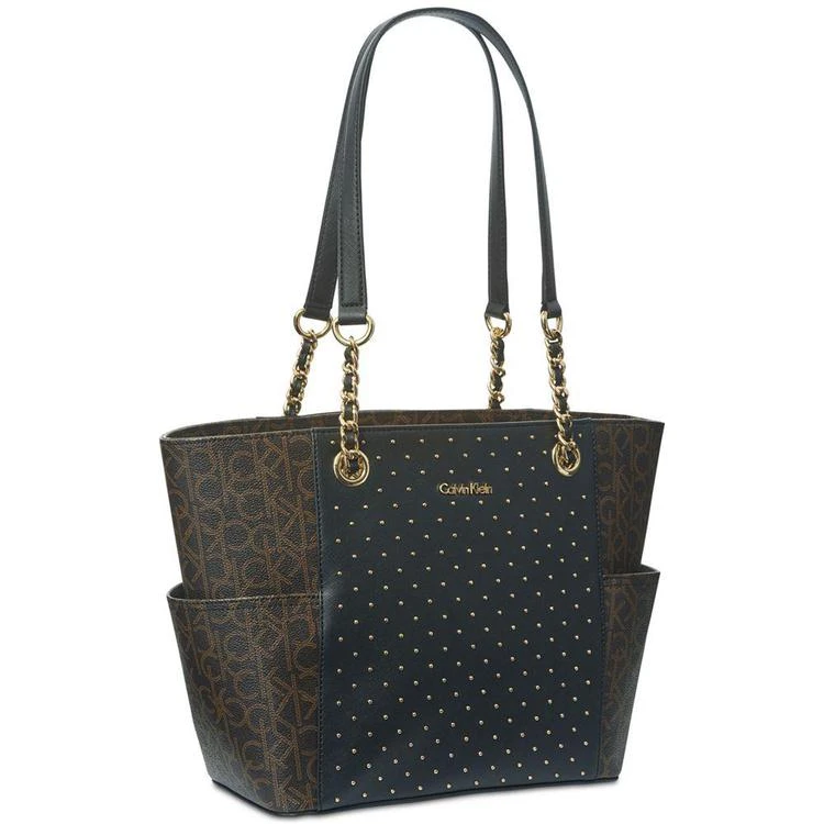 商品Calvin Klein|Hayden Studded Signature Large Tote Bag,价格¥880,第5张图片详细描述