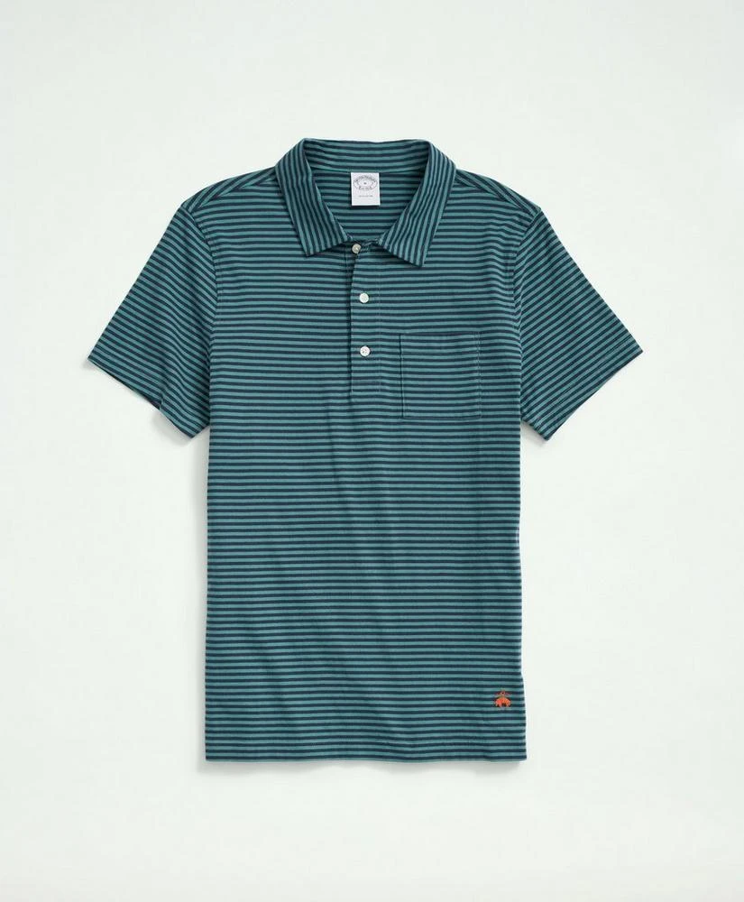 商品Brooks Brothers|Vintage Washed Cotton Feeder Stripe Polo Shirt,价格¥236,第1张图片