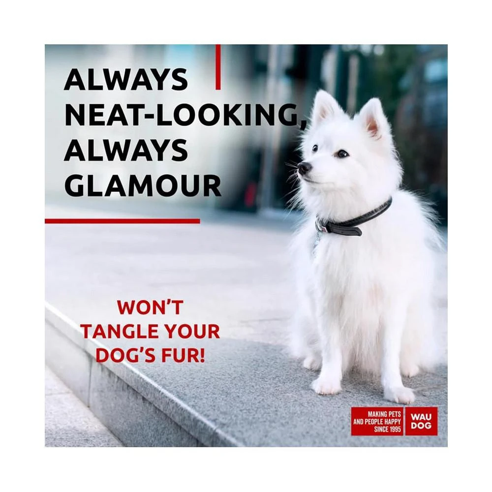 商品Waudog|Glamour genuine leather dog collar with QR passport, rolled,价格¥112,第3张图片详细描述