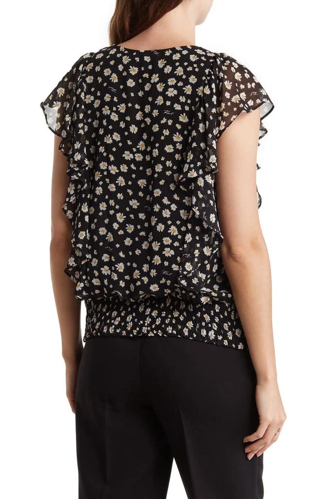 商品Karl Lagerfeld Paris|Floral Cap Sleeve Blouse,价格¥210,第2张图片详细描述