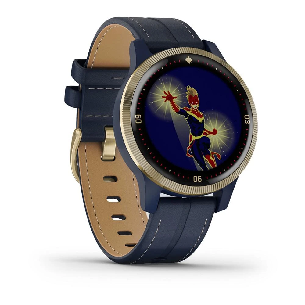 Unisex vivoactive 4, Legacy Hero, Captain Marvel Blue Leather Strap 40mm 商品