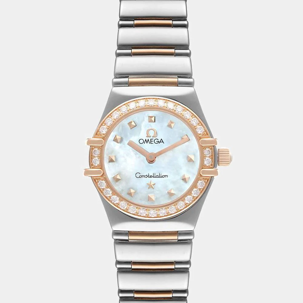 商品[二手商品] Omega|Omega MOP Diamonds 18k Rose Gold And Stainless Steel Constellation My Choice 1368.71.00 Women's Wristwatch 22.5 mm,价格¥24855,第3张图片详细描述