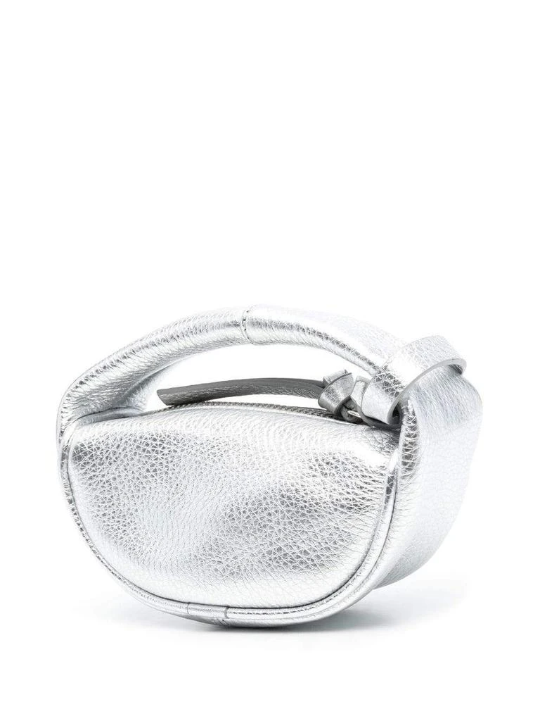 商品by FAR|BY FAR Micro Cush metallic-effect leather clutch bag,价格¥2163,第3张图片详细描述
