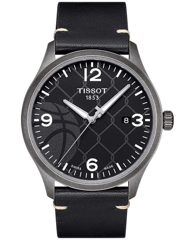 商品Tissot|Tissot 3x3 Street Basketball Gent XL Black Dial Black Leather Strap Men's Watch T116.410.36.067.00,价格¥1119,第1张图片