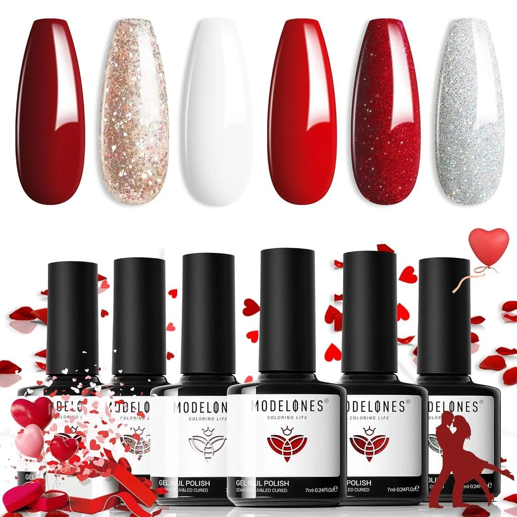 6 Shades Gel Nail Polish Set Collection 商品