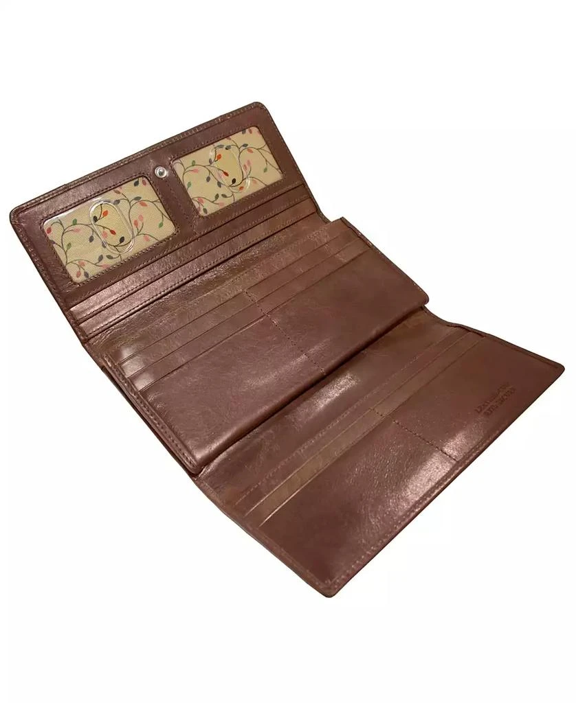 商品Mancini Leather Goods|Casablanca Collection RFID Secure Ladies Trifold Wallet,价格¥743,第3张图片详细描述