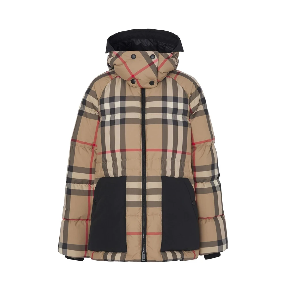 商品[国内直发] Burberry|BURBERRY 女士格纹羽绒服 8045956,价格¥10439,第1张图片