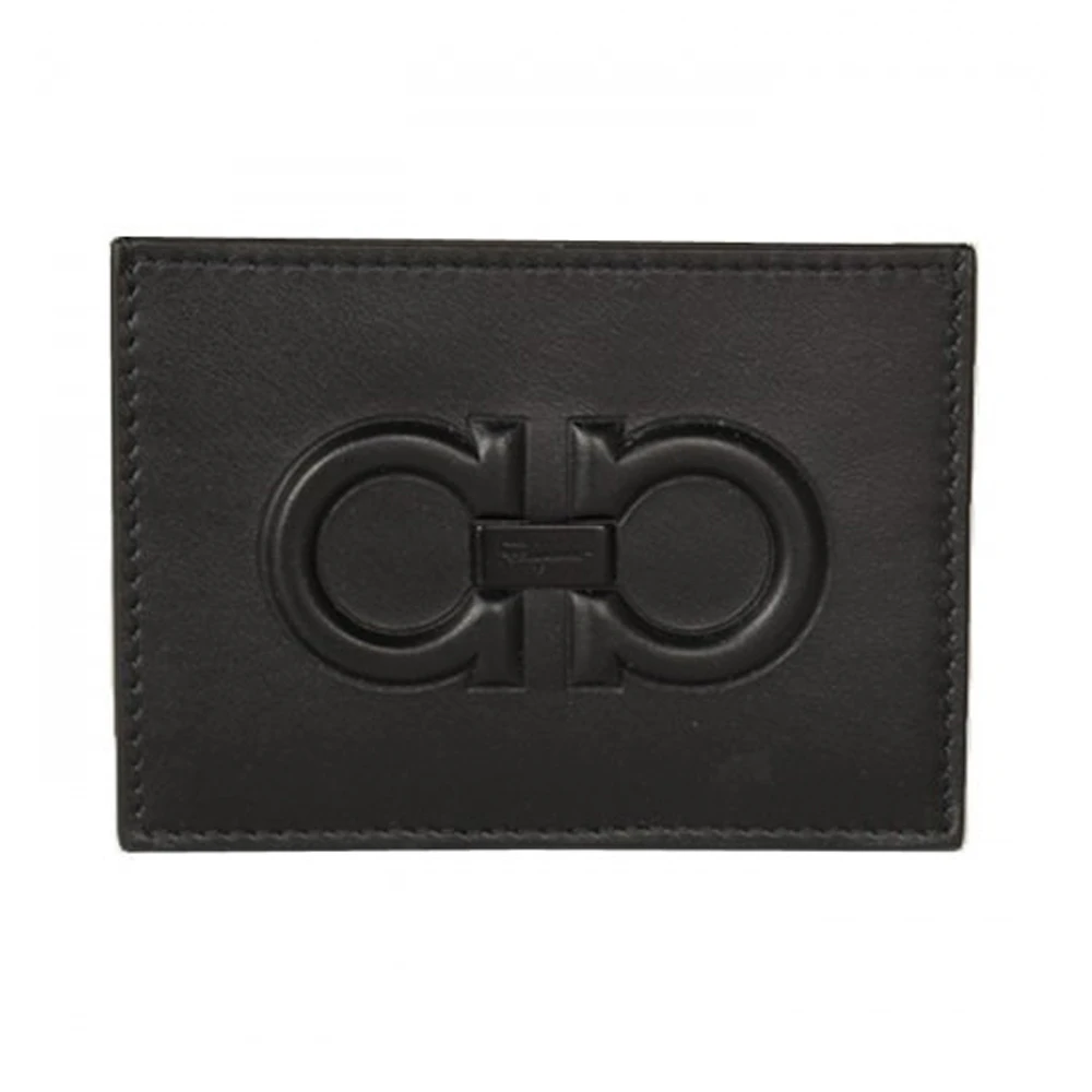 SALVATORE FERRAGAMO 男士黑色小牛皮卡片包 66-A244-694150 商品