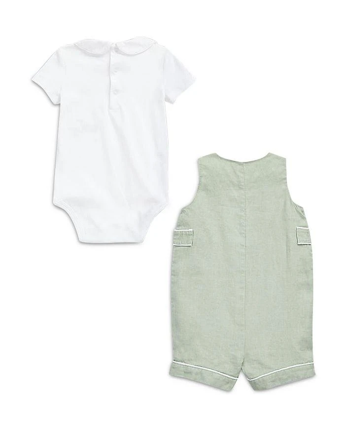 商品Ralph Lauren|Boys' Cotton Bodysuit & Linen Overall Set - Baby,价格¥835,第2张图片详细描述