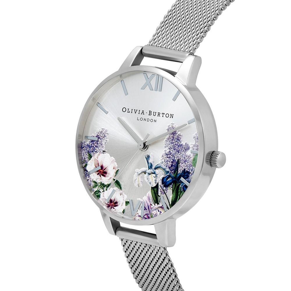 商品Olivia Burton|Women's Secret Garden Stainless Steel Mesh Bracelet Watch 34mm,价格¥822,第4张图片详细描述