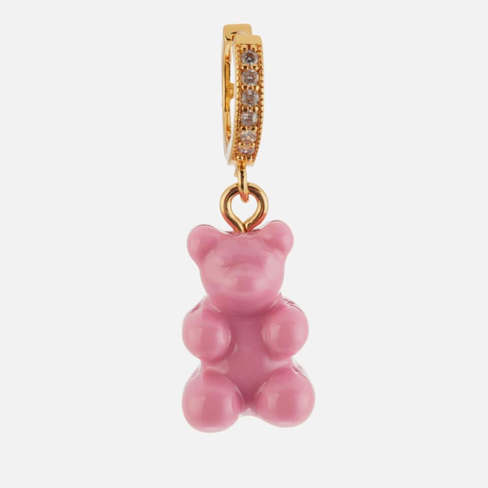 Crystal Haze Women's Pave Nostalgia Bear Hoop - Candy Pink商品第1张图片规格展示