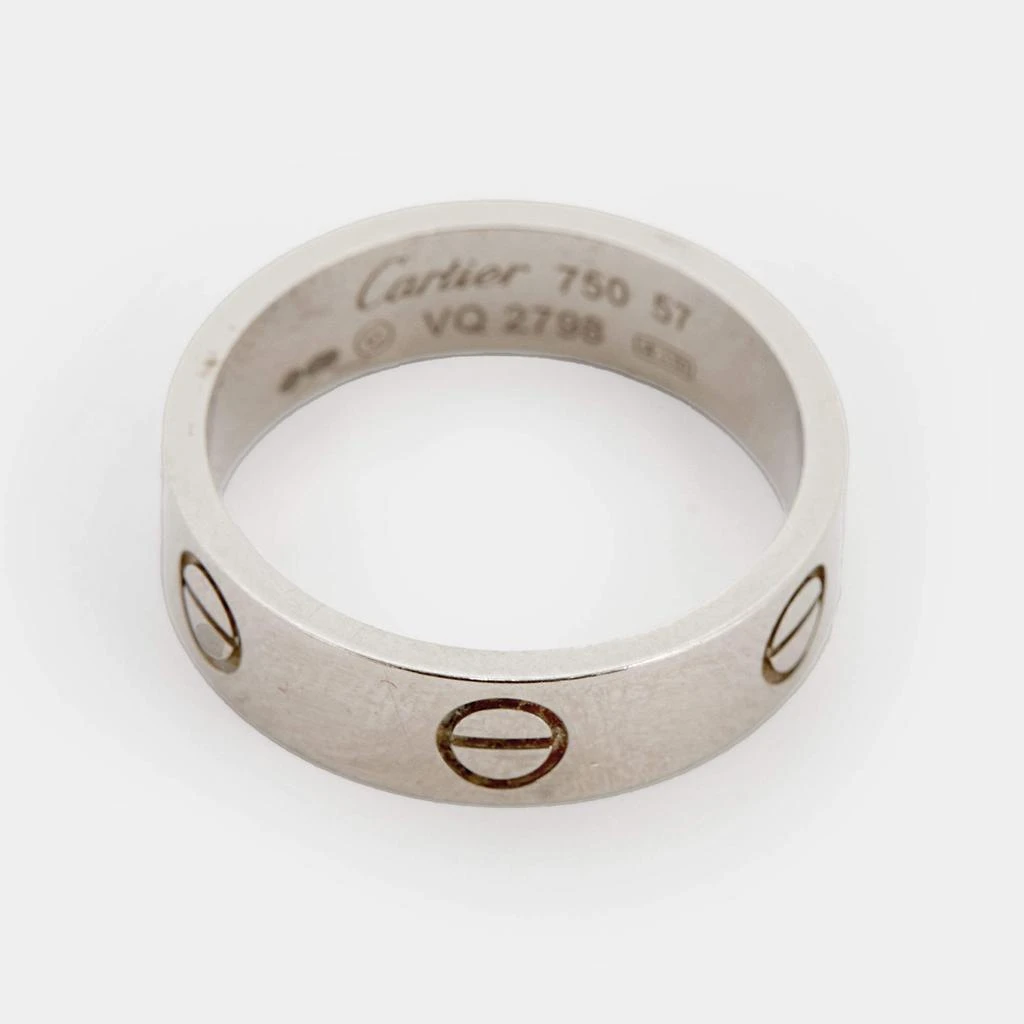商品[二手商品] Cartier|Cartier Love 18k White Gold Band Ring Size 57,价格¥5227,第4张图片详细描述