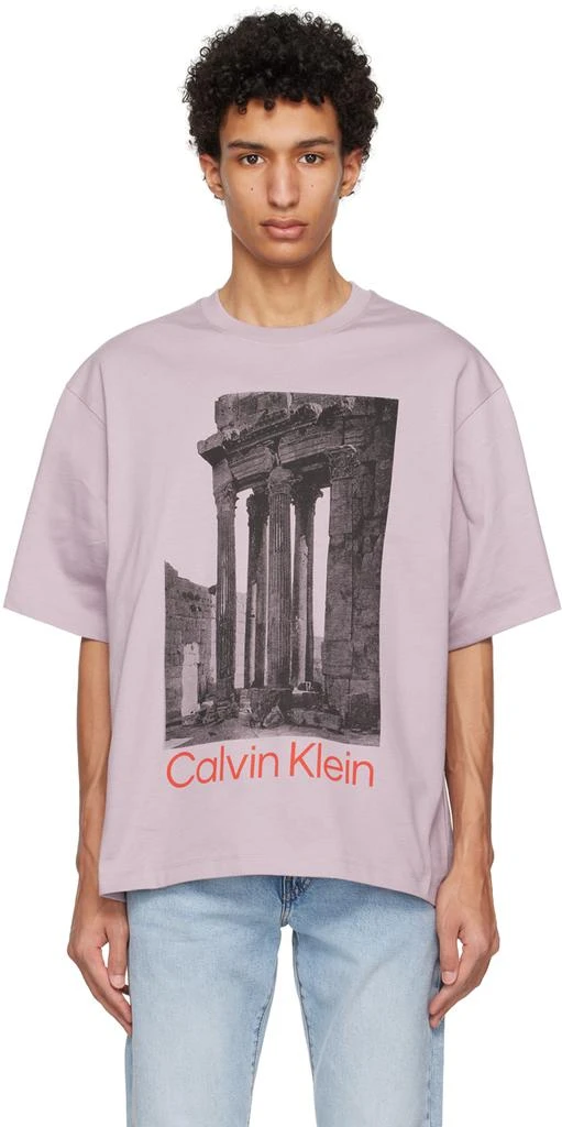 商品Calvin Klein|Purple Ruins Collage T-Shirt,价格¥304,第1张图片