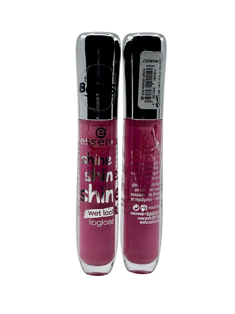 商品Essence|Shine Shine Shine Lipgloss 09 One Woman Show 1.13 OZ Set of 2,价格¥105,第2张图片详细描述