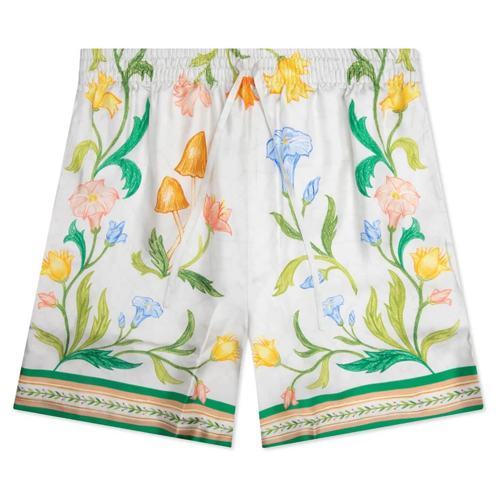 商品Casablanca|L'Arche Fleurie Silk Twill Shorts - Multi,价格¥4177,第1张图片
