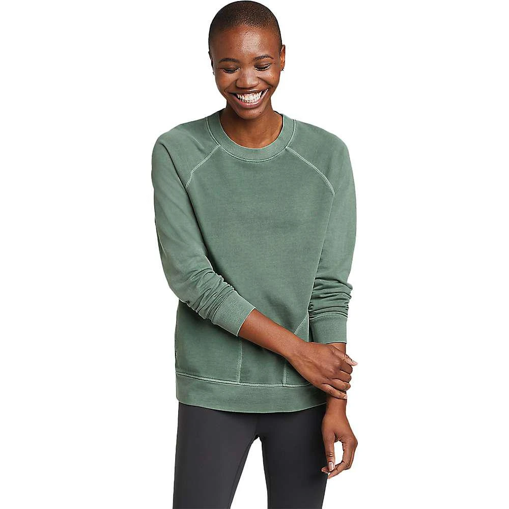 商品Eddie Bauer|Eddie Bauer Travex Women's Mineral Wash Terry Crew,价格¥250,第1张图片