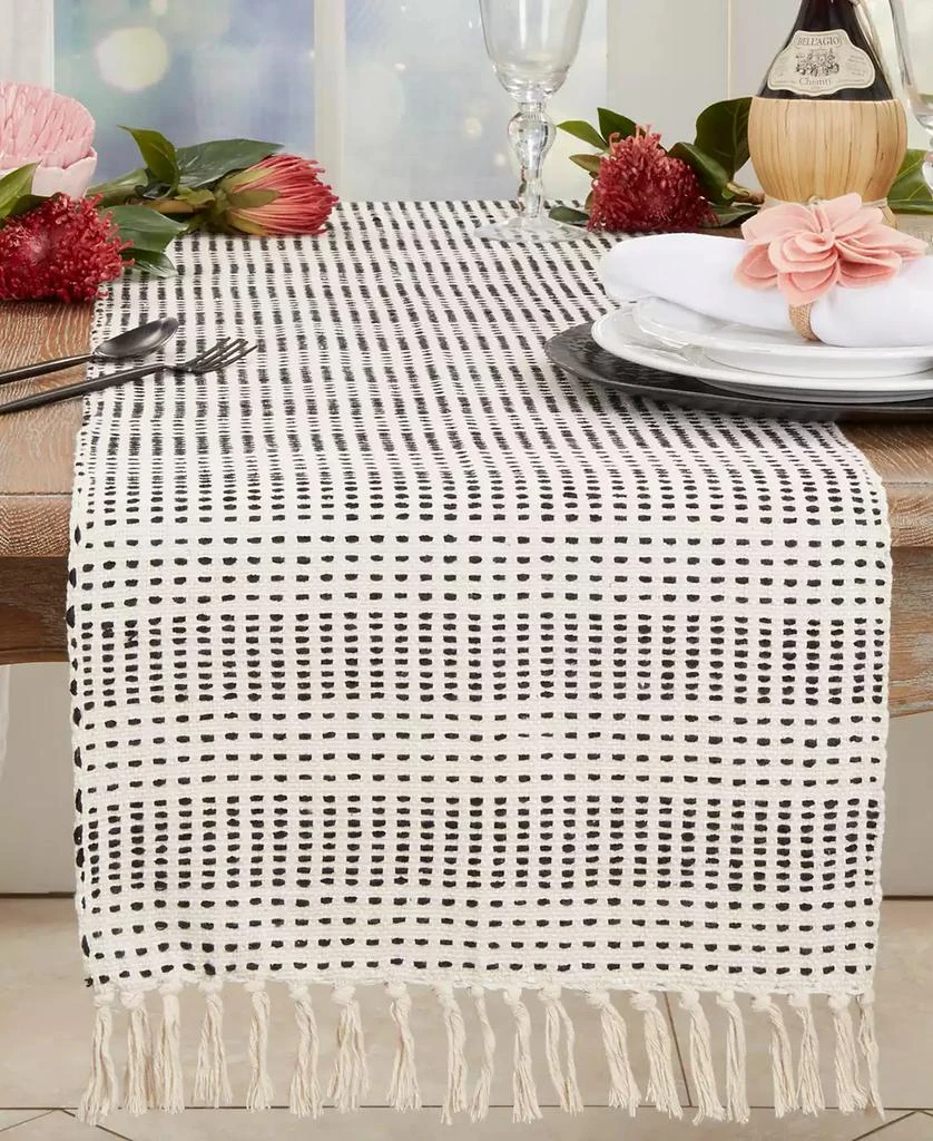 商品Saro Lifestyle|Contemporary Dash Stripe Table Runner, 16"x72",价格¥433,第3张图片详细描述