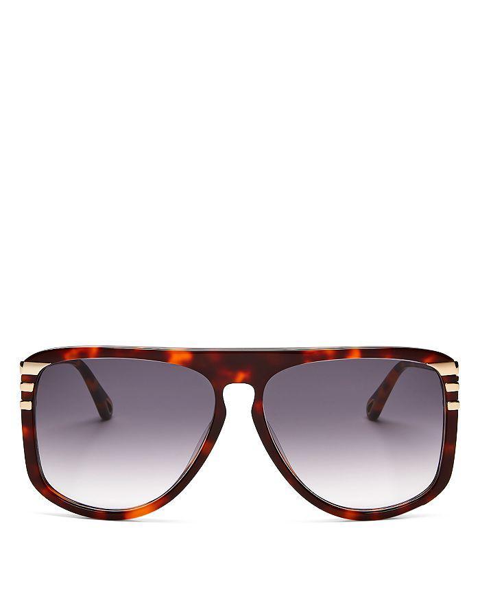 商品Chloé|Women's West Flat Top Sunglasses, 62mm,价格¥3164,第1张图片