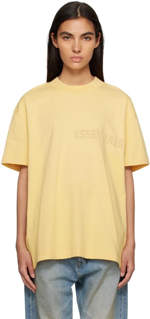 商品Essentials|Yellow Crewneck T-Shirt,价格¥199,第1张图片