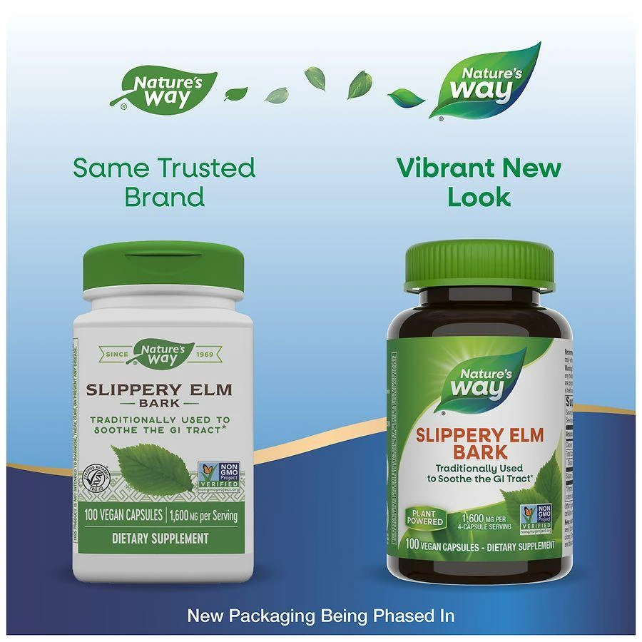 商品Nature's Way|Slippery Elm Bark 400mg Dietary Supplement Capsules,价格¥83,第3张图片详细描述