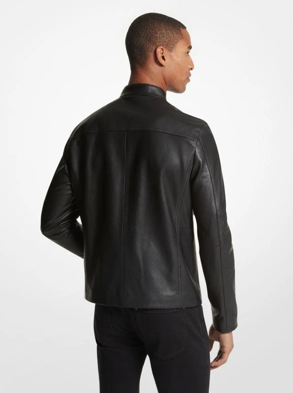 商品Michael Kors|Leather Racer Jacket,价格¥3021,第2张图片详细描述